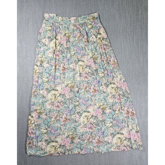 Agenda Dresses & Skirts - Vintage Agenda USA Women's Floral Midi  Romantic Pocket Skirt Size 8